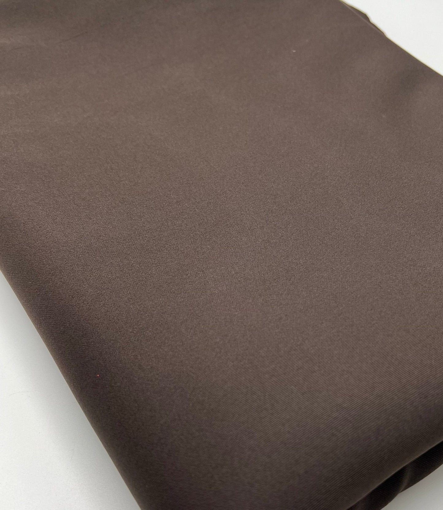 Chocolate Plain Scuba 2 Way Stretch Smooth Jersey Fabric