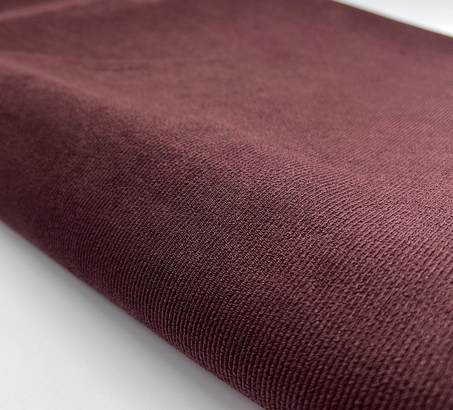 Chocolate Fine Rib Stretch Fabric