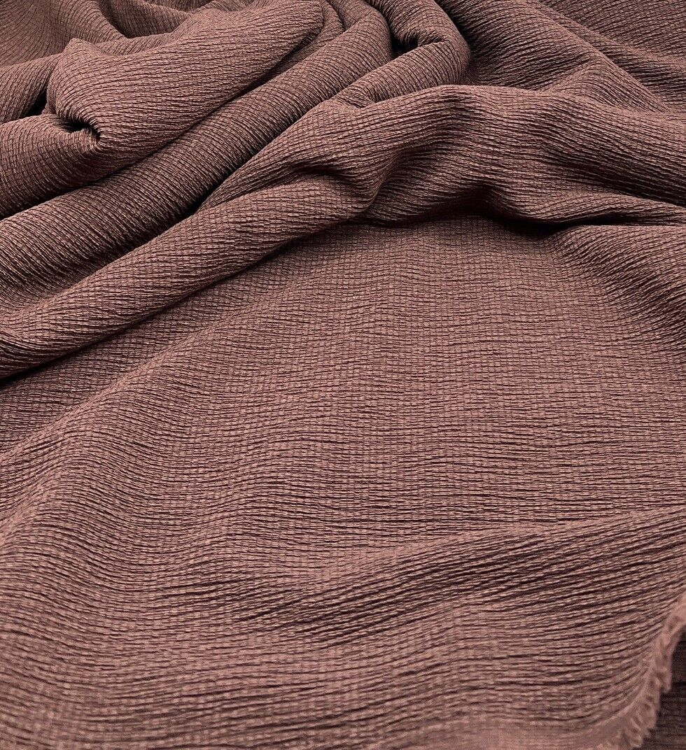 Chocolate Textured Tree Bark Stretch Dress Craft Fabric