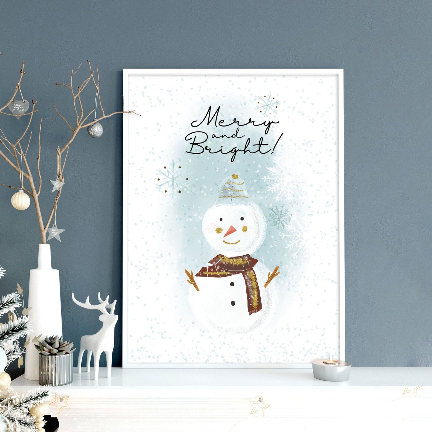 Christmas decor drawing | wall art print