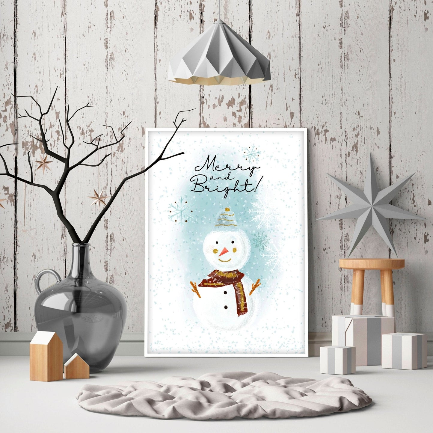 Christmas decor drawing | wall art print
