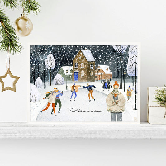 Christmas decor for living room | Wall art print