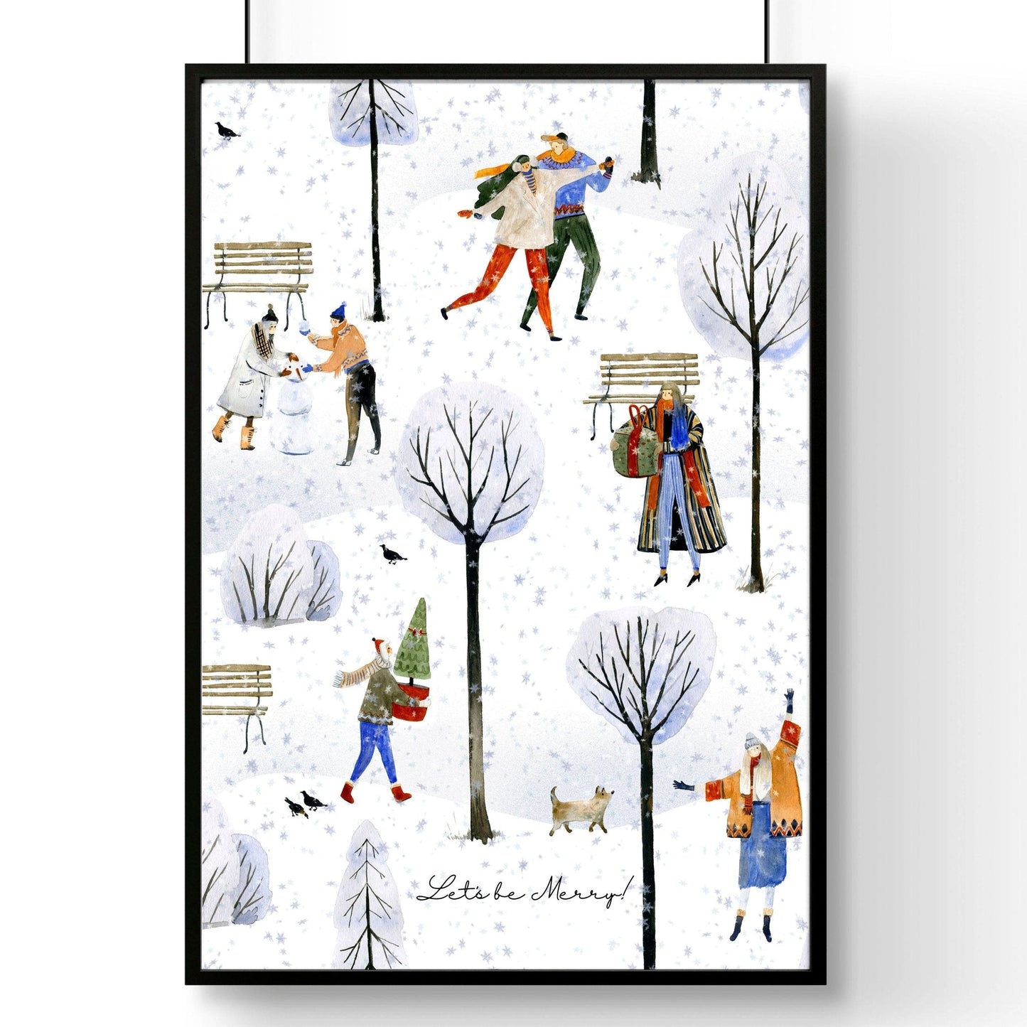 Christmas decorations wall art print