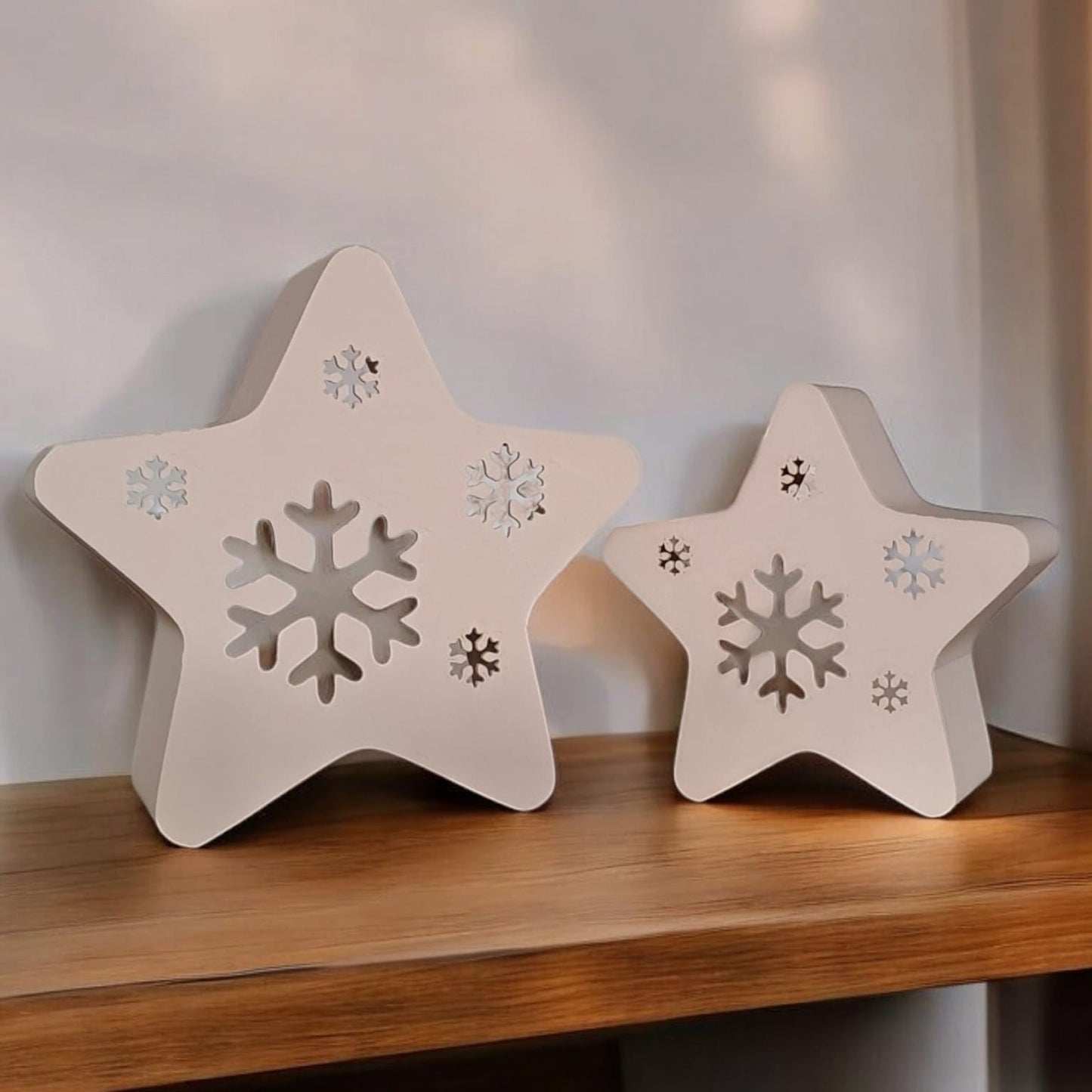 Twinkle Snowflakes LED Tealight Stars - Festive Home Decor