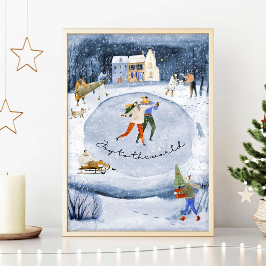 Indoor Christmas wall decorations | wall art print
