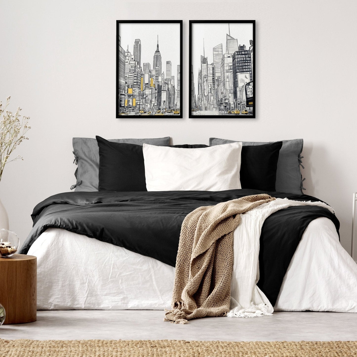 City Prints Wall Art | Set of 2 Urban Skyscrapers Wall art Prints