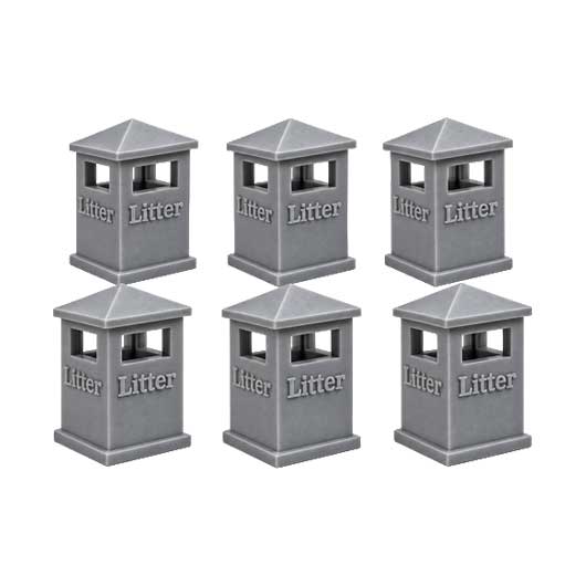 Ready to Paint Civic Litter Bin - Style 1