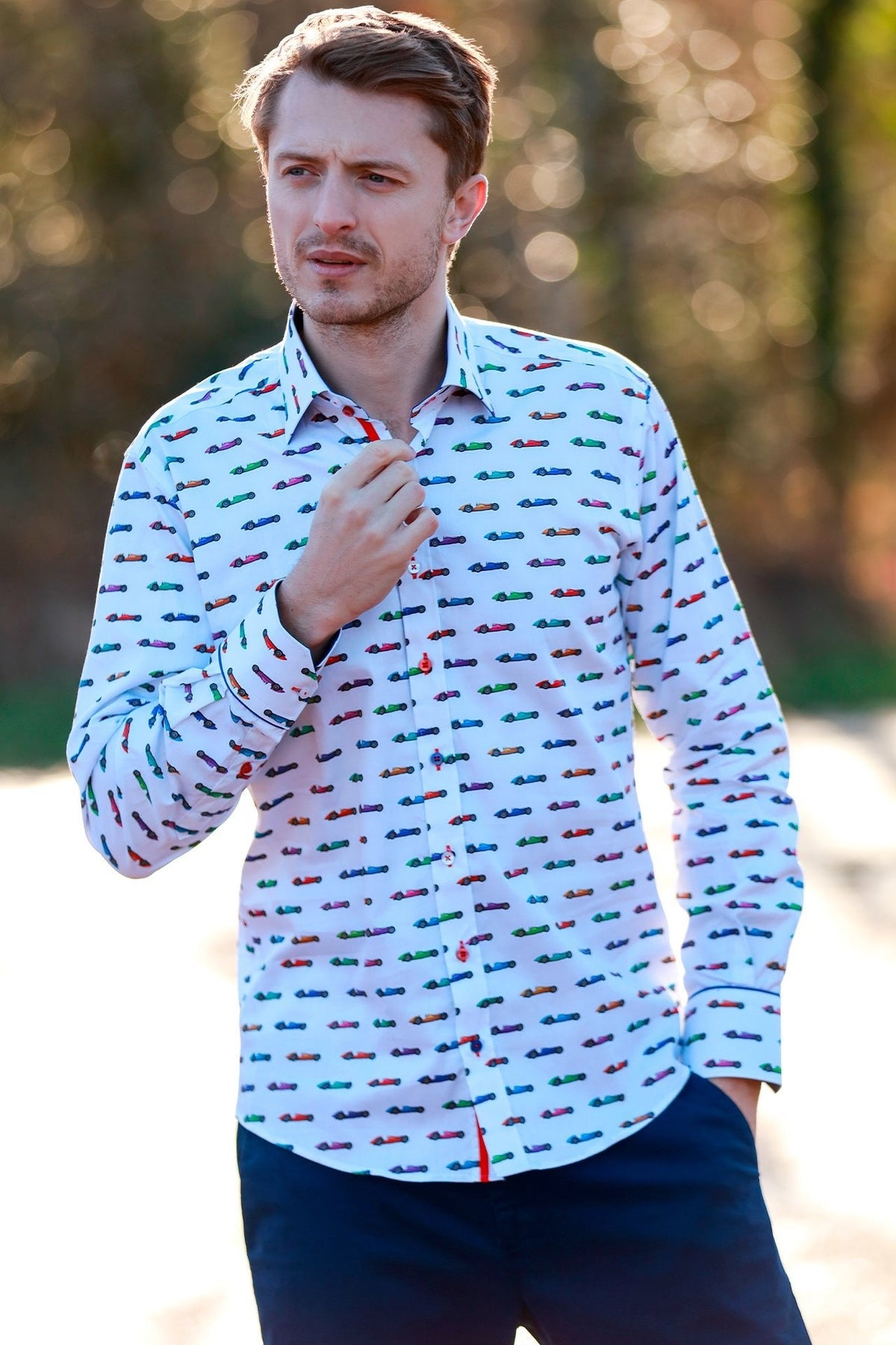Vintage Grand Prix Racing Print Shirt