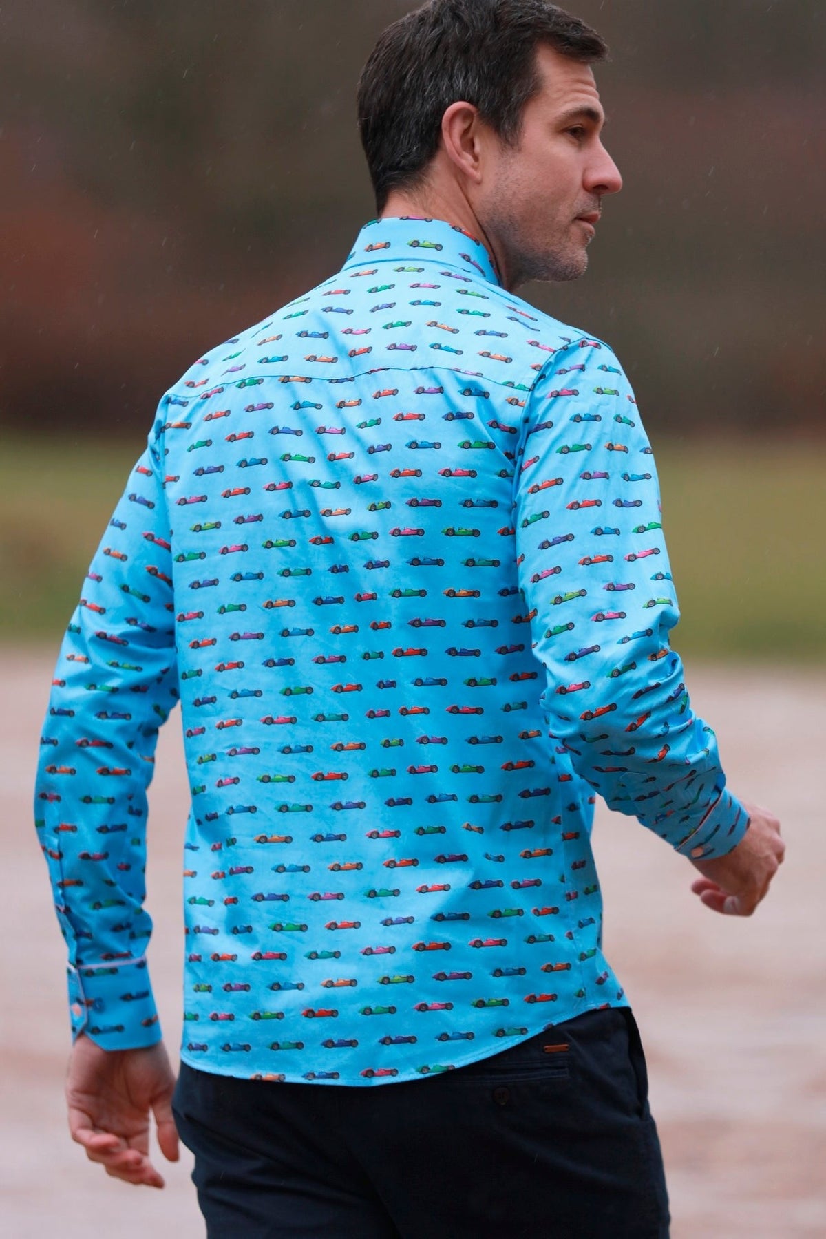 Vintage Grand Prix Racing Print Shirt