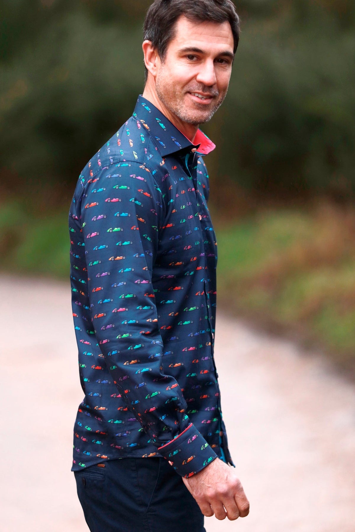 Vintage Grand Prix Racing Print Shirt