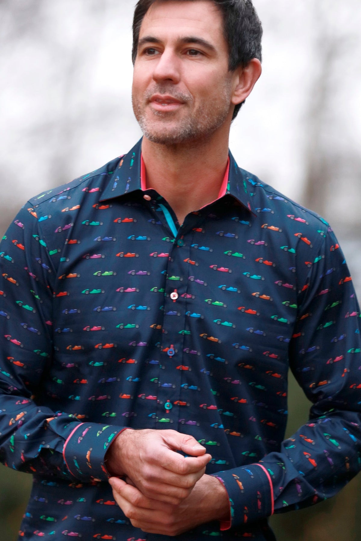 Vintage Grand Prix Racing Print Shirt