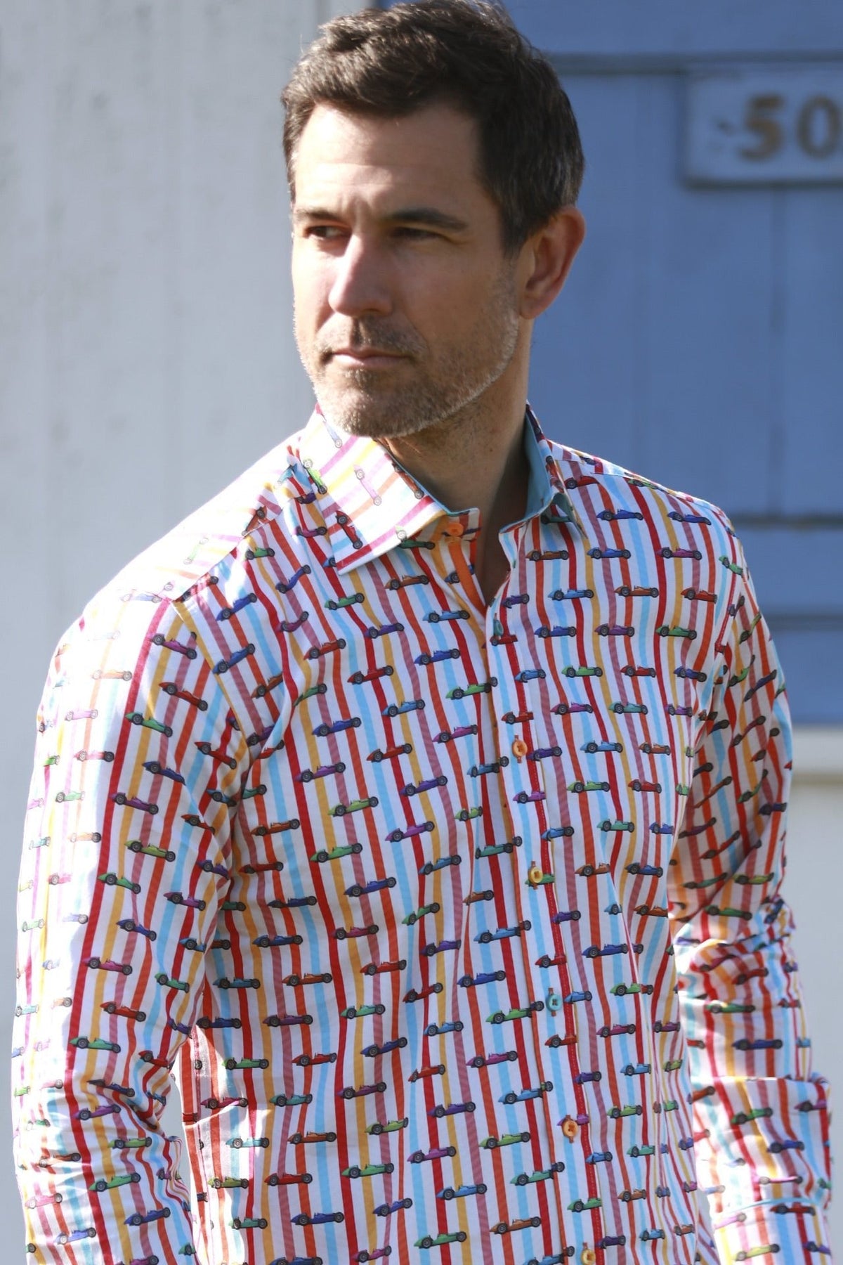 Vintage Grand Prix Racing Print Shirt