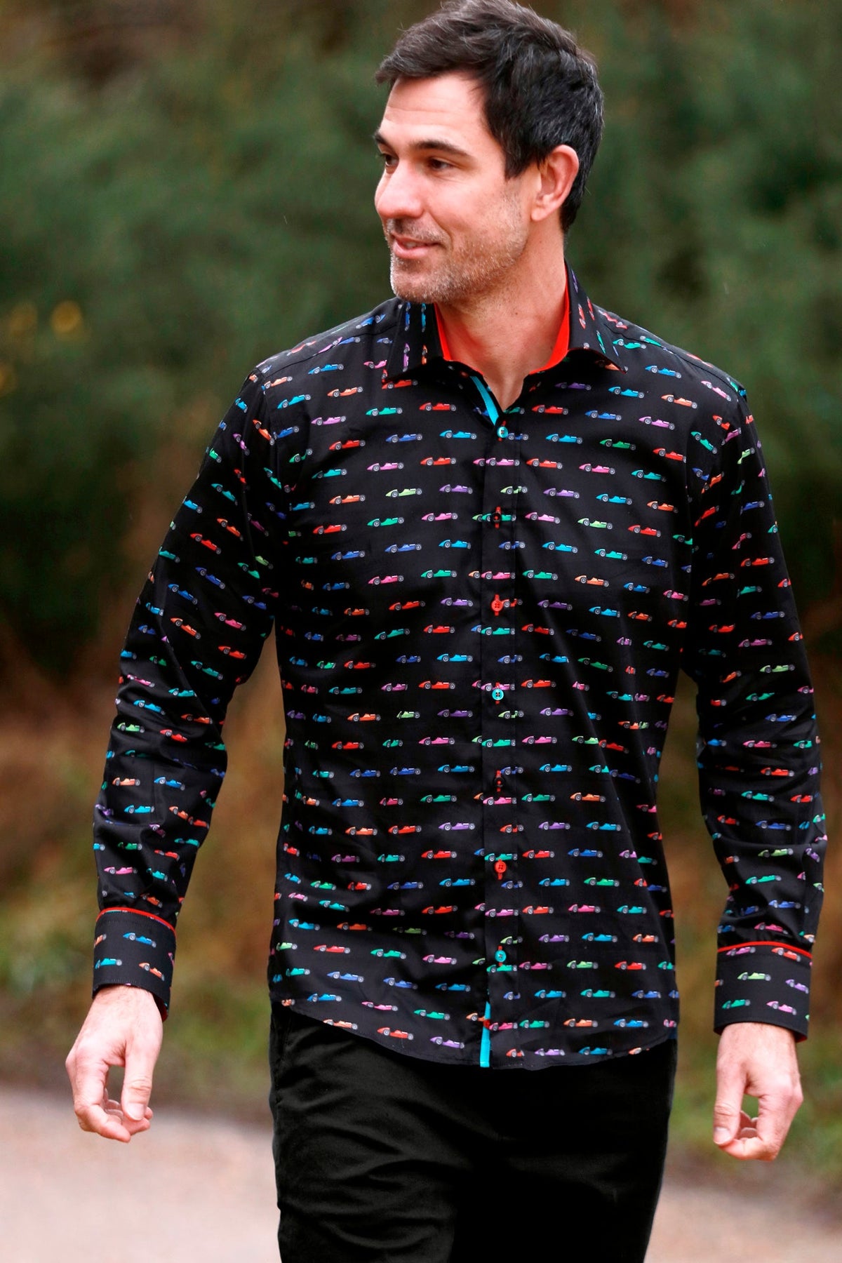 Vintage Grand Prix Racing Print Shirt