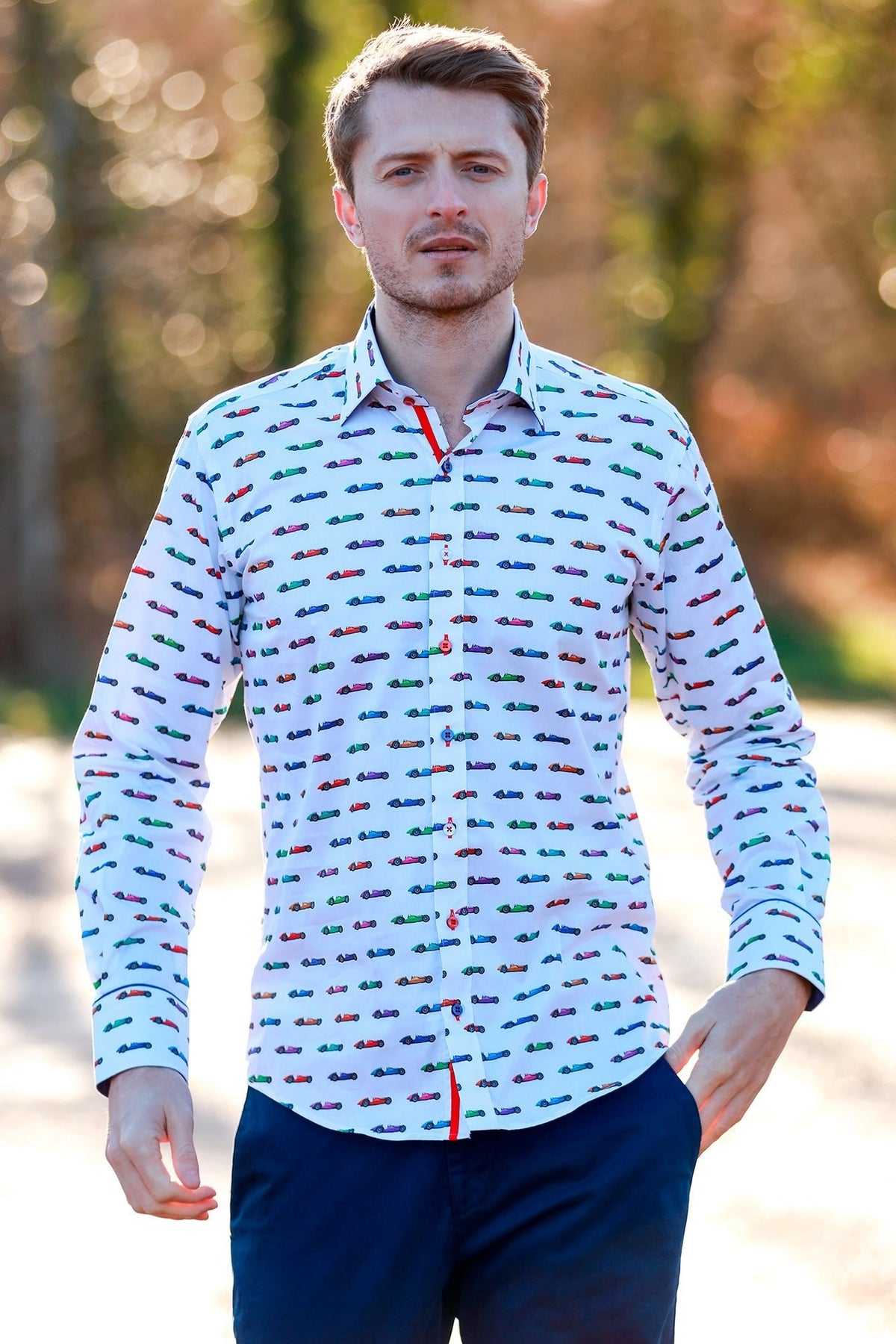 Vintage Grand Prix Racing Print Shirt