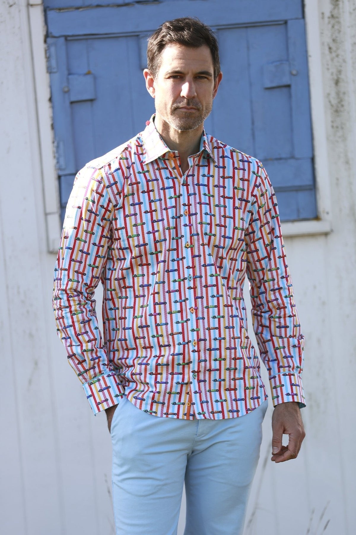 Vintage Grand Prix Racing Print Shirt