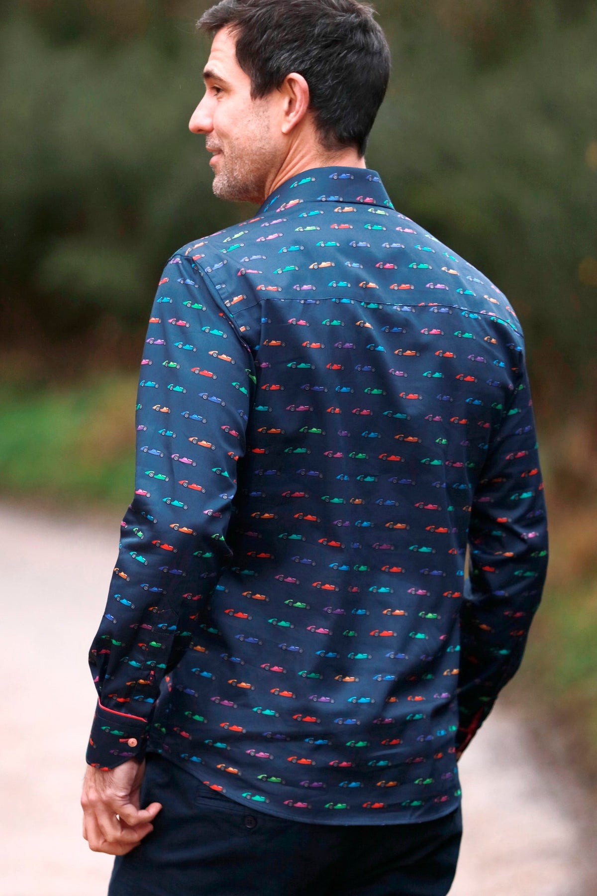 Vintage Grand Prix Racing Print Shirt