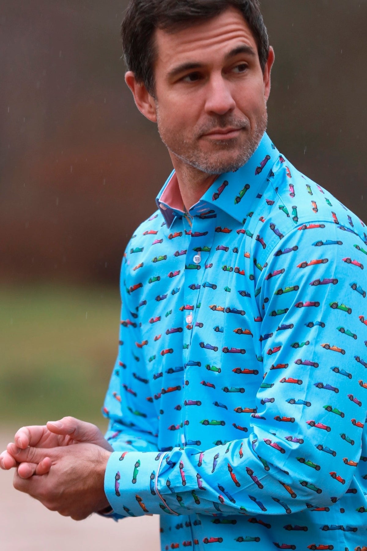 Vintage Grand Prix Racing Print Shirt