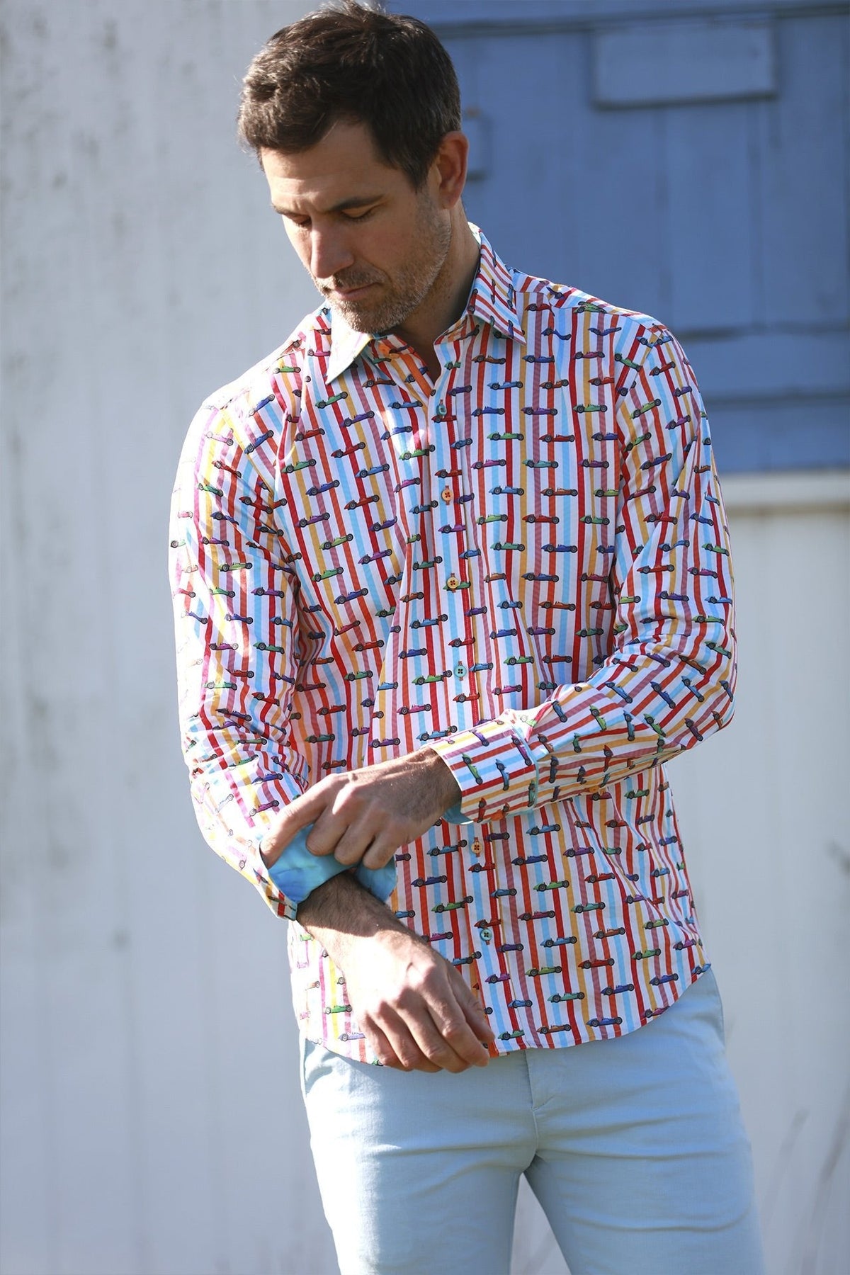 Vintage Grand Prix Racing Print Shirt