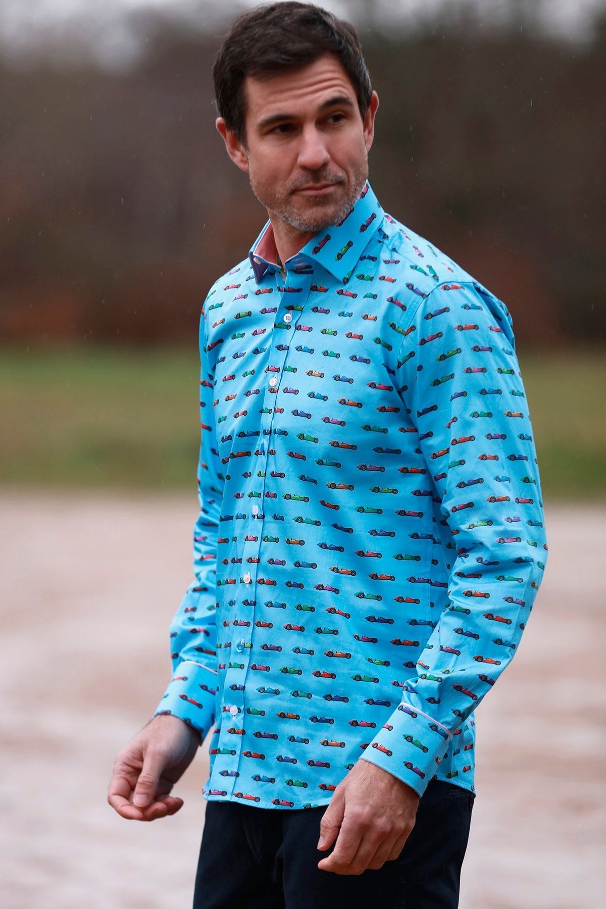 Vintage Grand Prix Racing Print Shirt