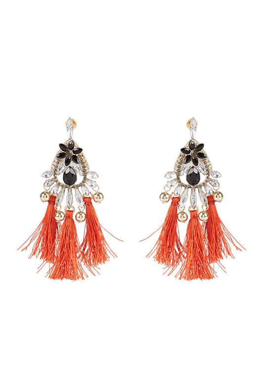 Louche Clare Jewel and Tassel Earrings