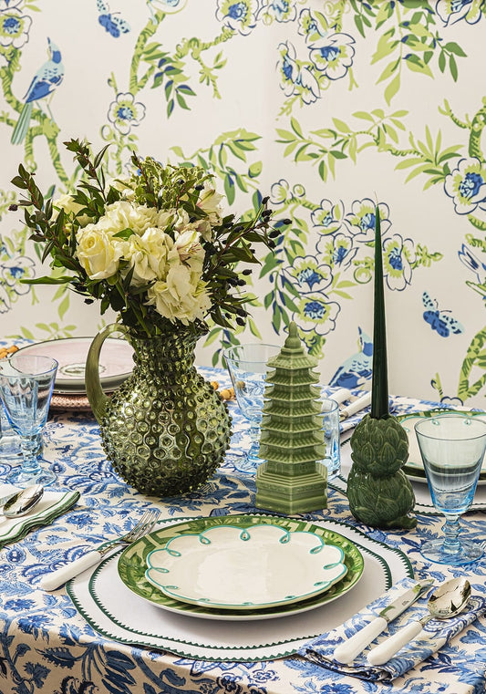 Classic Green Round Placemats - Set of 4