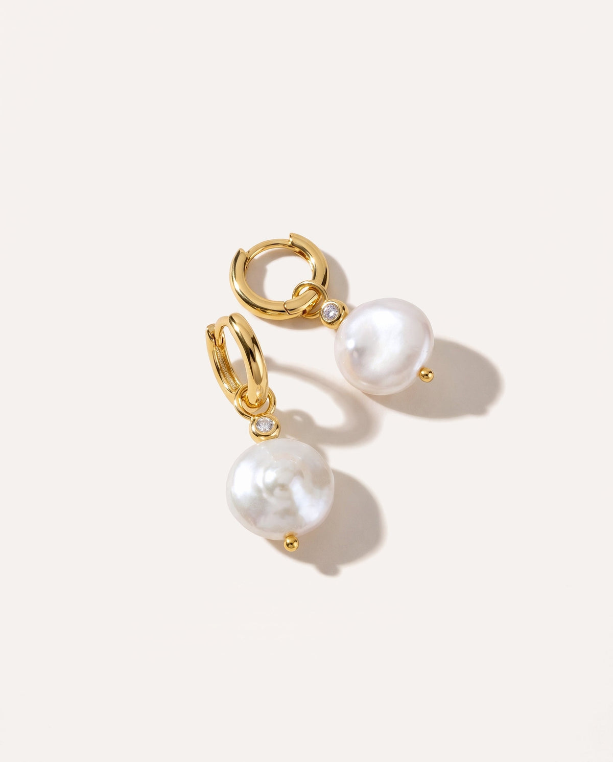 Classic Huggie Pearl Earrings