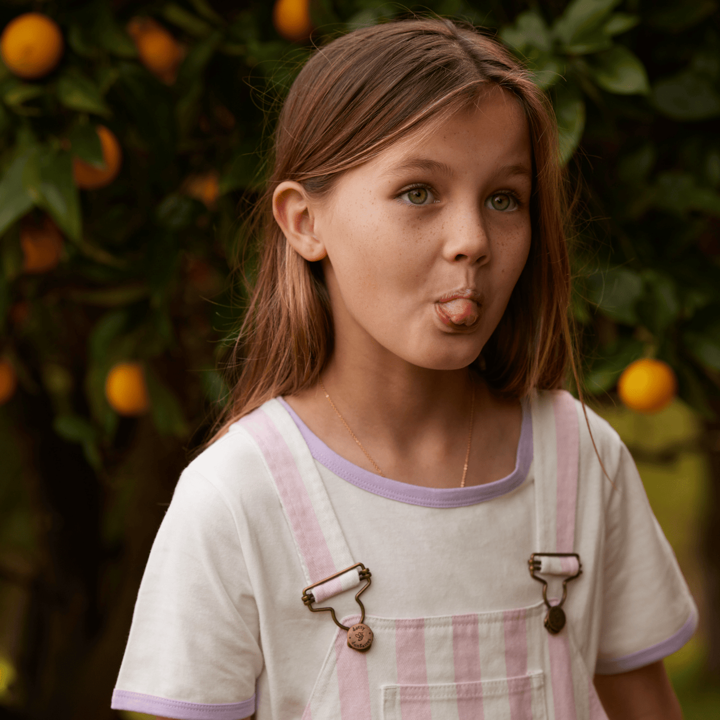Classic Wide Stripe Denim Dungarees - Pink