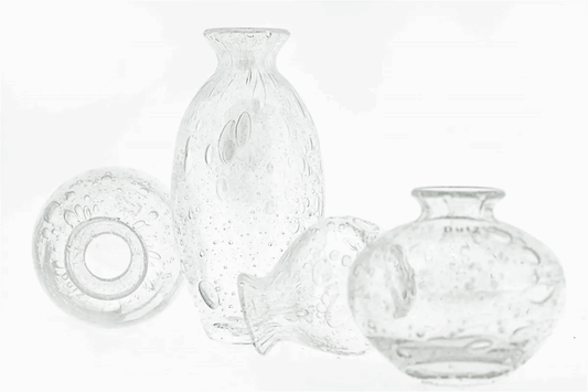 NADIEL CLEAR Bubbles Budvase SET