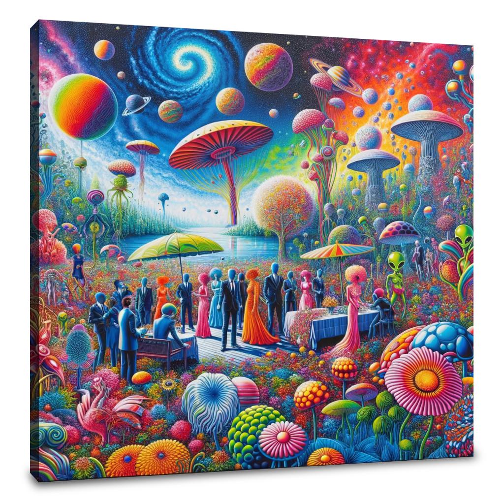 Galactic Garden Gala Canvas
