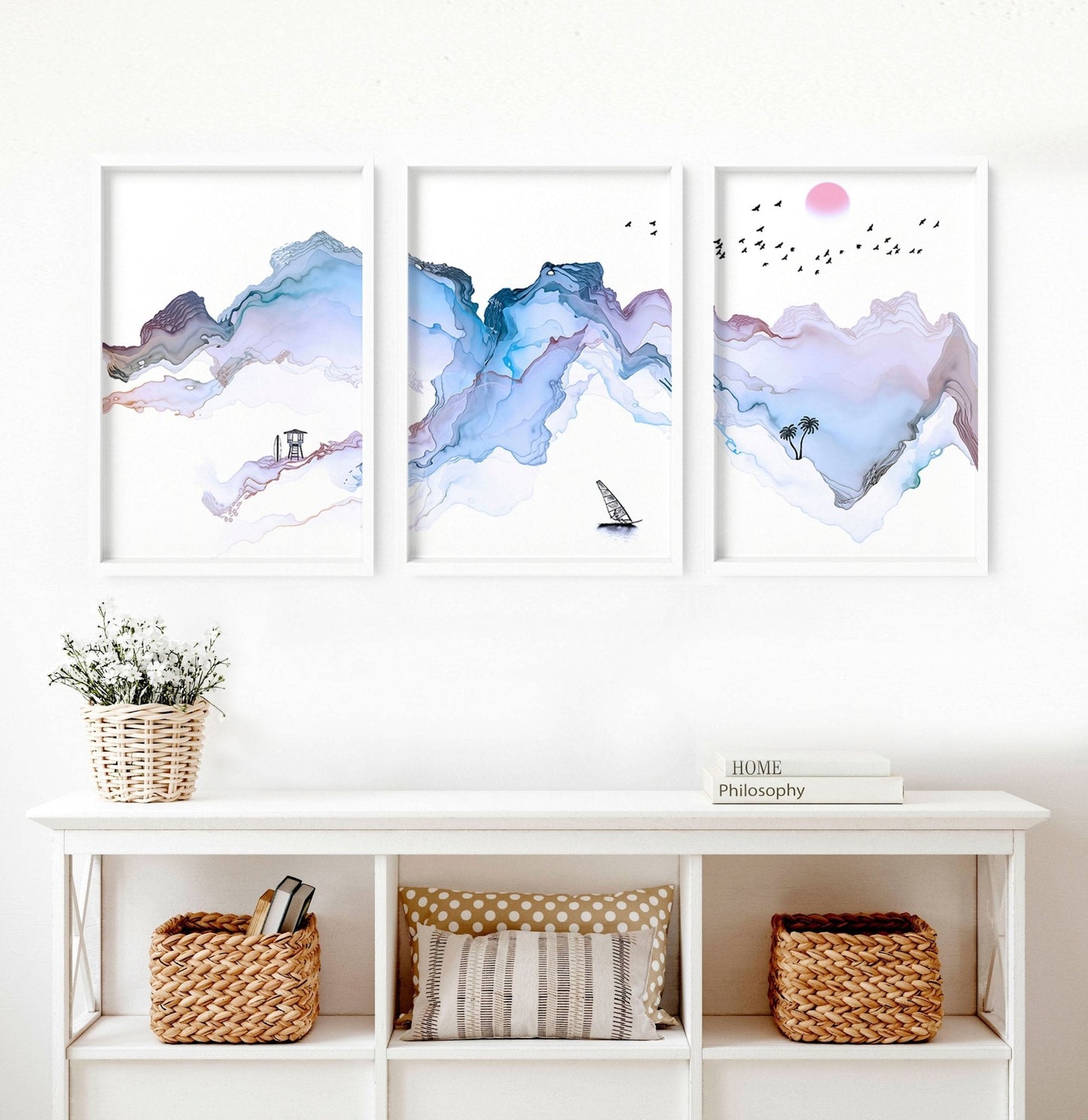 Coastline print | set of 3 wall art prints