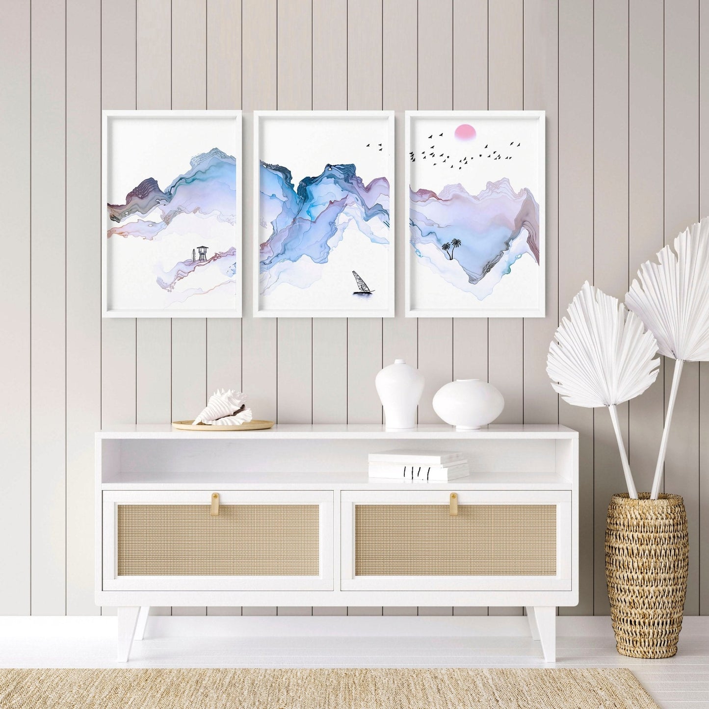 Coastline print | set of 3 wall art prints