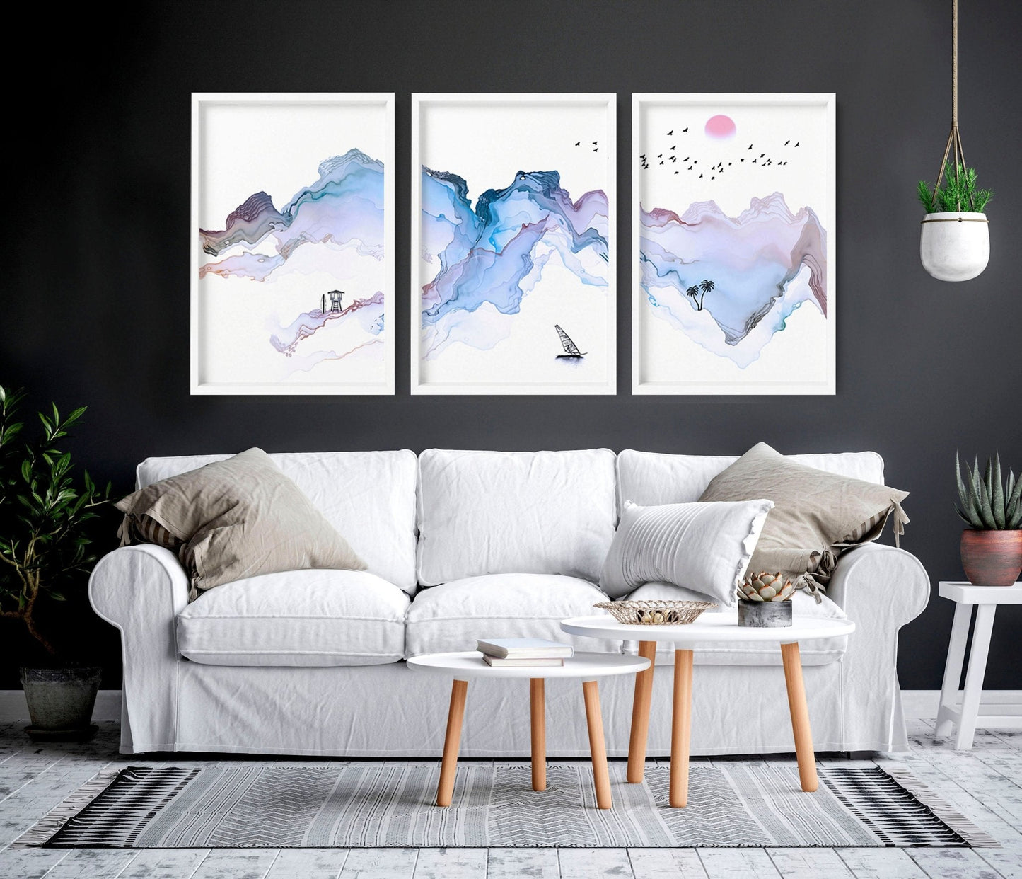 Coastline print | set of 3 wall art prints