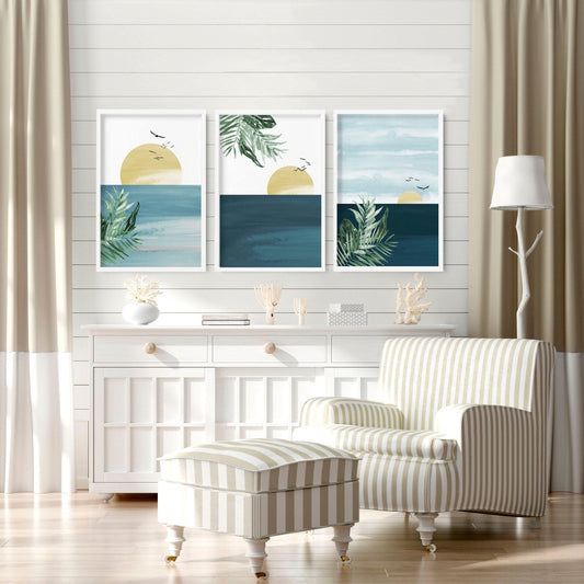 Tropical wall art | Set of 3 wall art prints