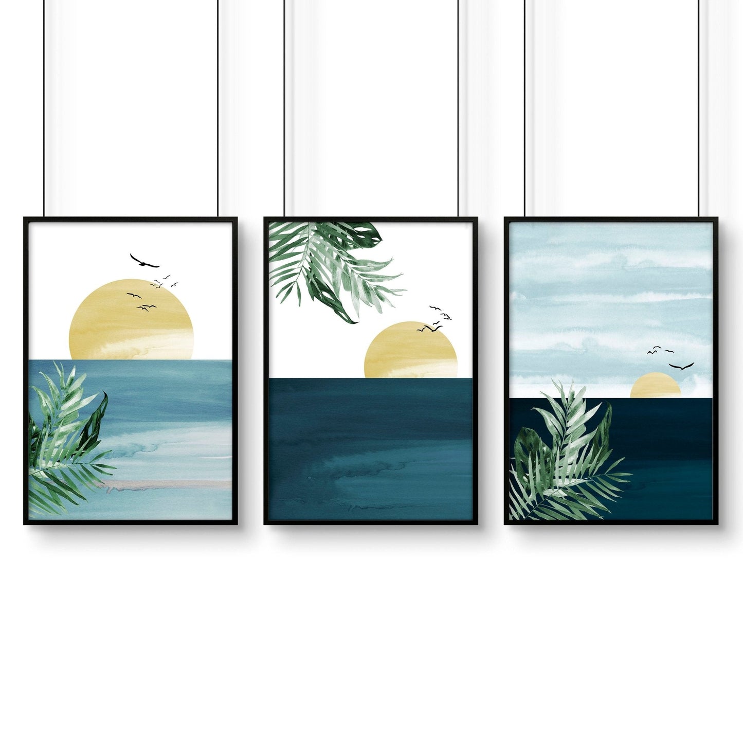 Tropical wall art | Set of 3 wall art prints