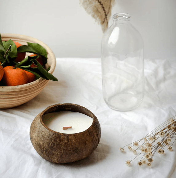 Coconut Shell Candle - Citrus Lime Scent