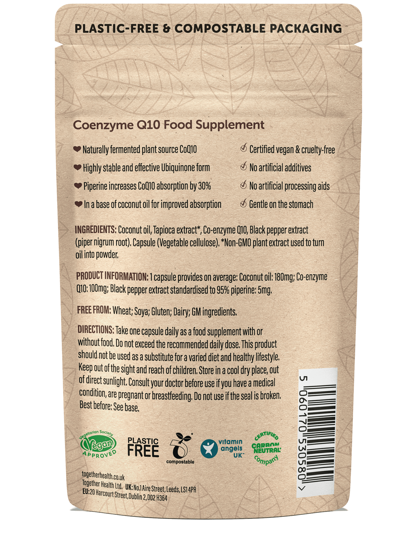 Coenzyme Q10 – CoQ10 Supplement – 30 Capsules