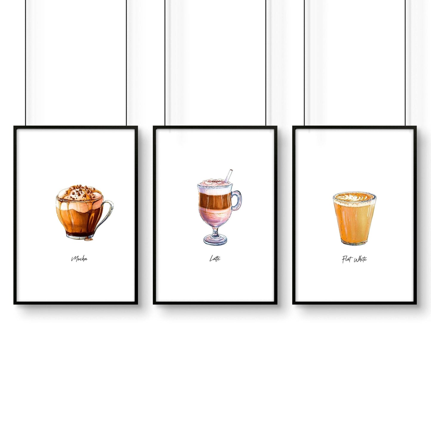 Coffee prints | set of 3 wall art prints