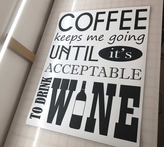 Humorous Coffee Wall Sticker Quote