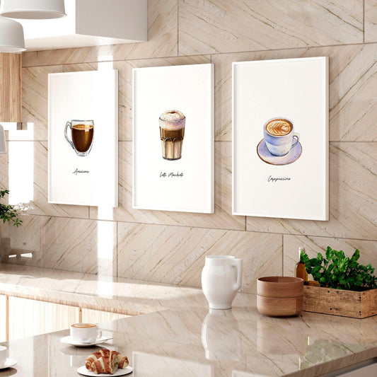 Coffee Shop decorations | set of 3 wall art prints