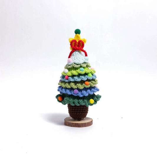Handmade Crochet Christmas Tree Tabletop Decor – Cozy Festive Holiday Collection