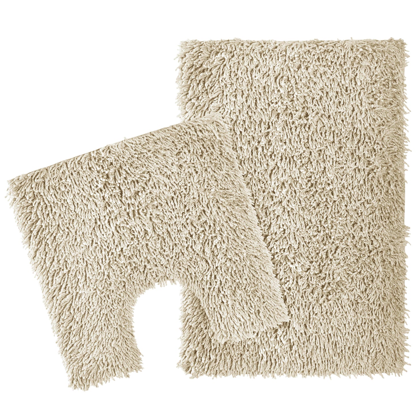 Como 2 Piece Natural Bath Mat & Pedestal Set Non-Slip Super Absorbent Cotton Bathroom Mats by OLIVIA ROCCO