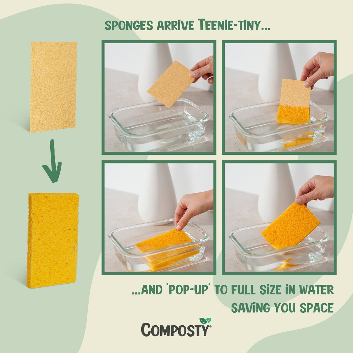 Magic ‘Pop-Up’ Eco Sponges