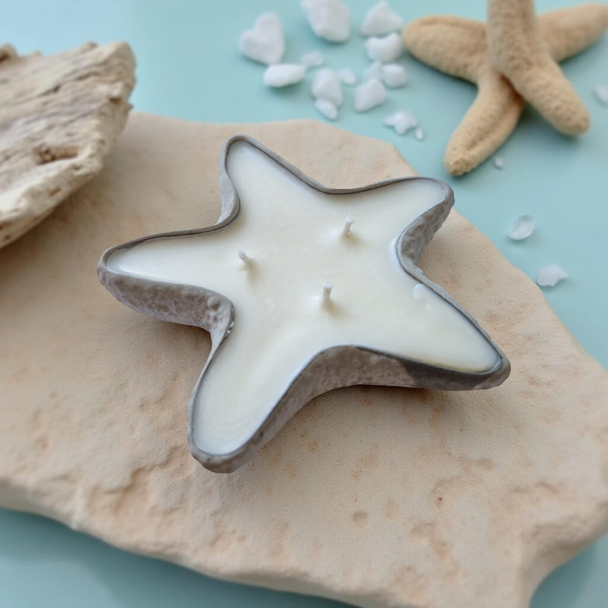 Concrete Star Candle