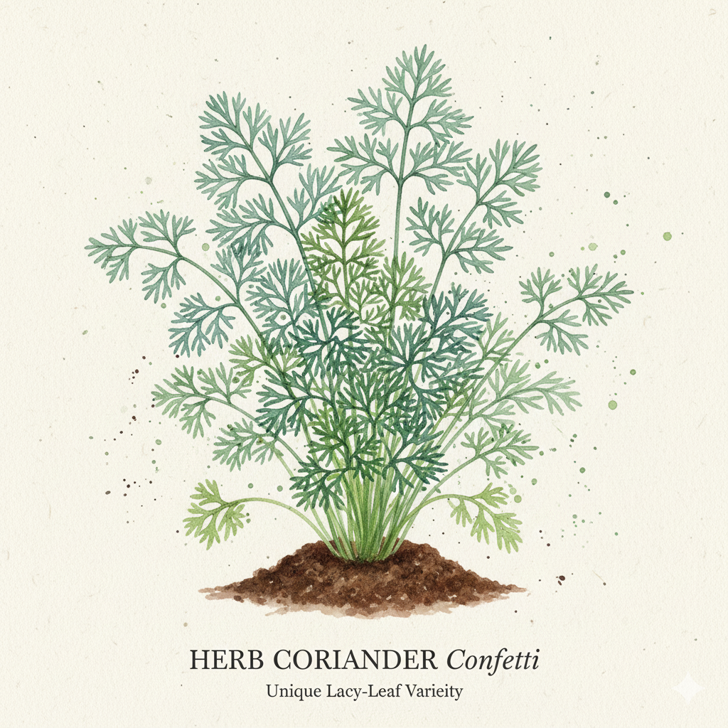 Coriander Seeds - Choose Classic 'Leisure' or Lacy 'Confetti' (100-125 Seeds)