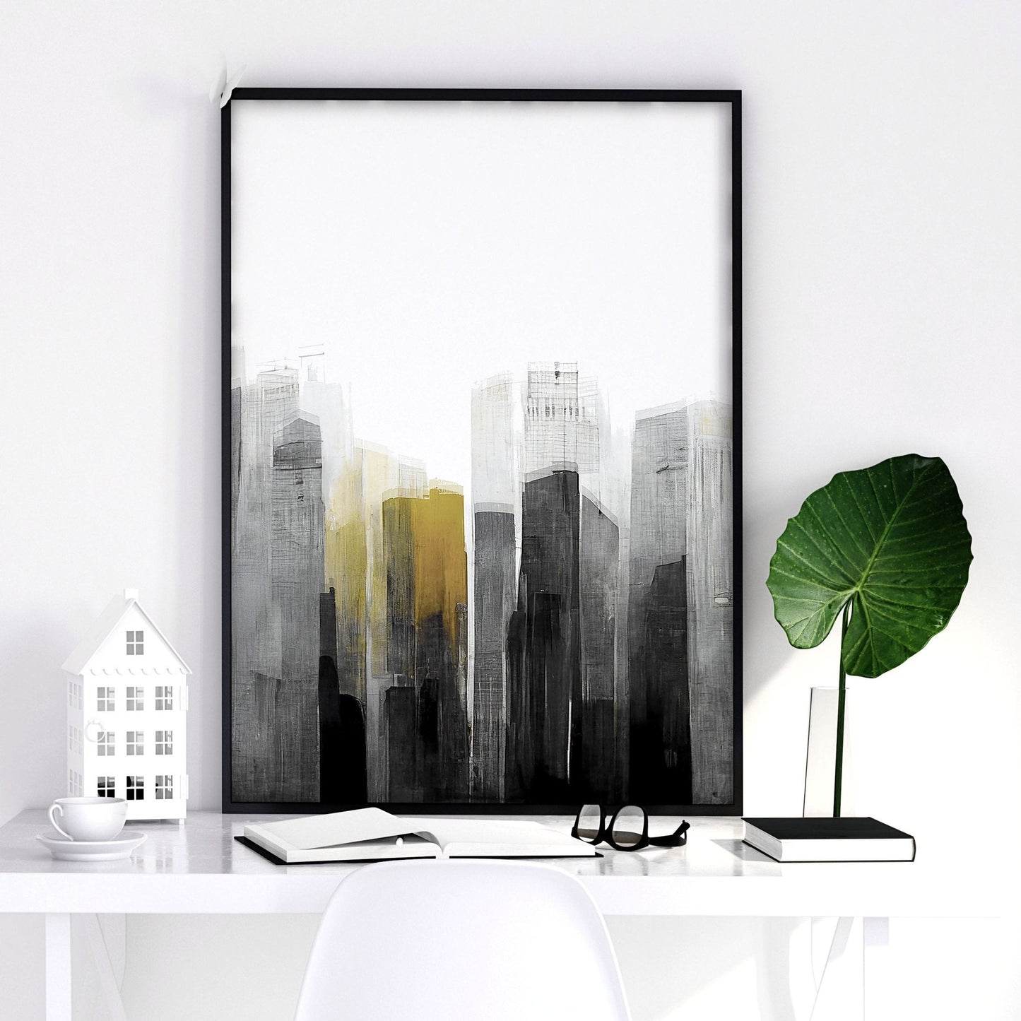 Contemporary Art For Walls | Set of 3 Urban Skyscrapers Wall art Prints