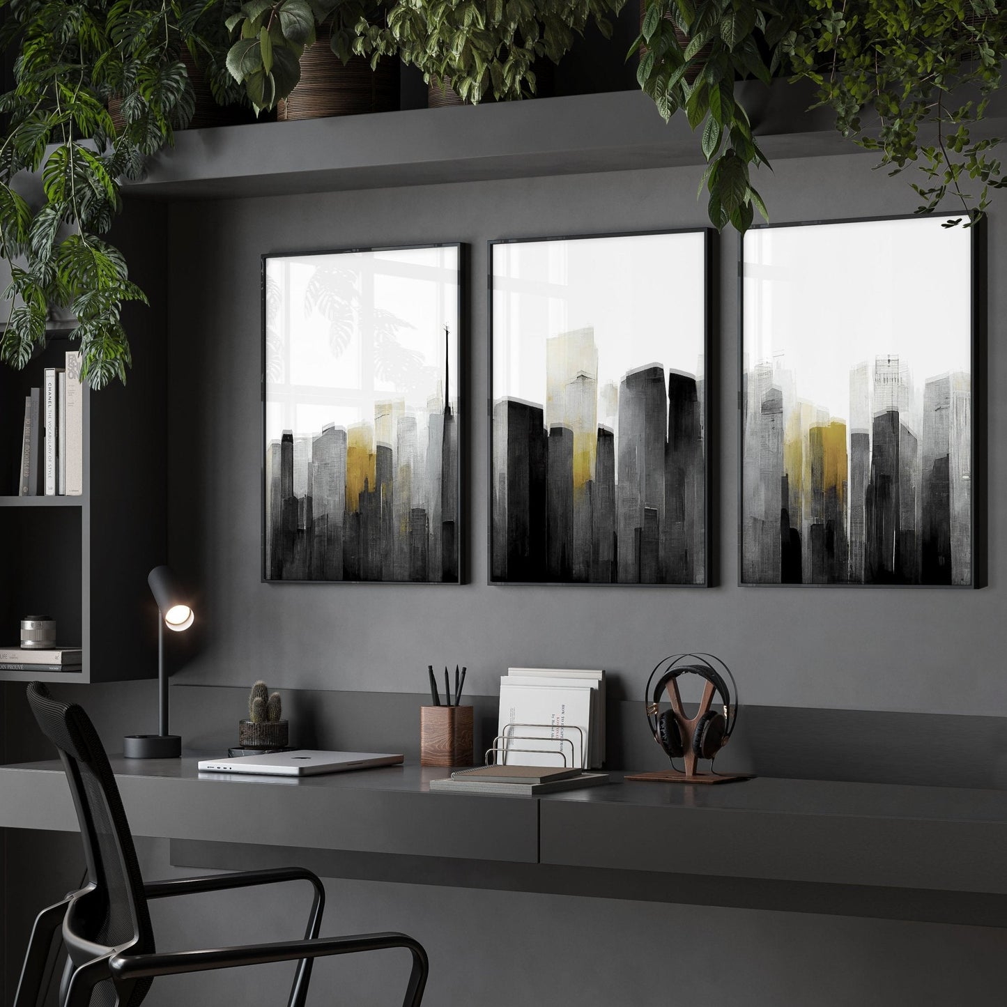 Contemporary Art For Walls | Set of 3 Urban Skyscrapers Wall art Prints