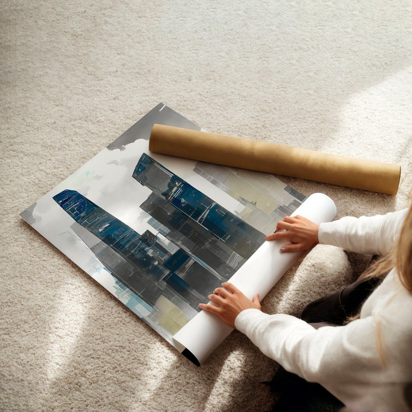 Contemporary Art Wall Decor | Set of 3 Urban Skyscrapers Wall art Prints