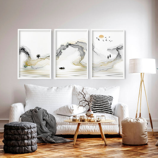 Japanese art wall | set of 3 framed wall art