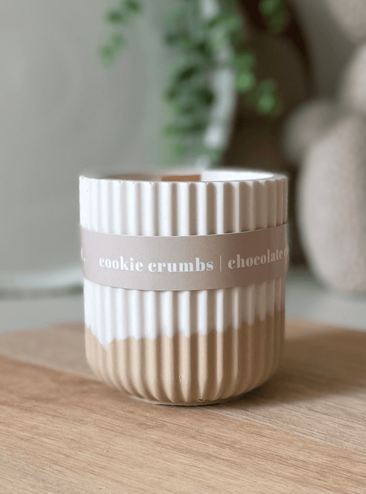 Cookie Crumbs Stoneware Soy Candle – Warm Scandi-Inspired Aroma