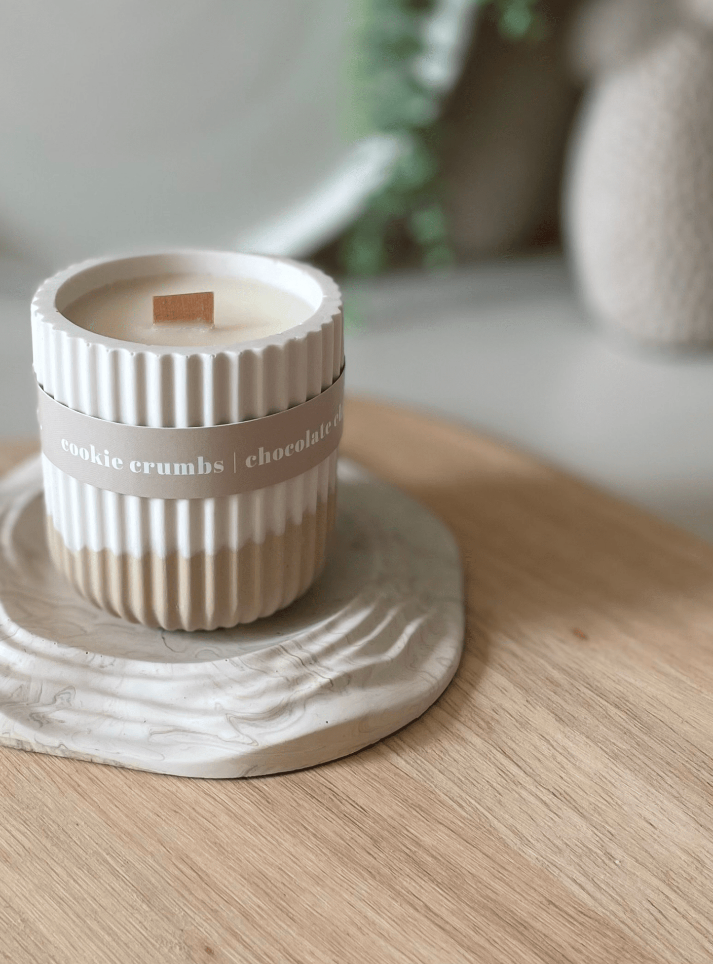 Cookie Crumbs Stoneware Soy Candle – Warm Scandi-Inspired Aroma